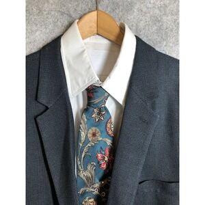 Andrew Fezza 54L Blazer Blue Sport Coat Jacket Business Career Classic Formal